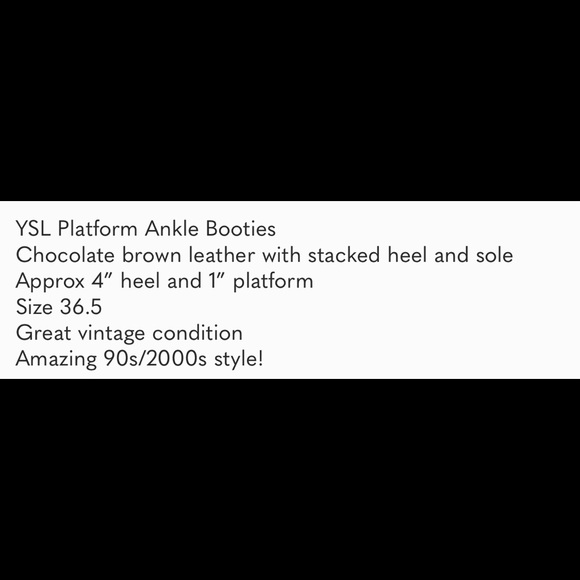 YSL platform size 6.5 great condition vintage - Picture 6 of 6